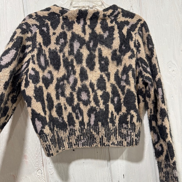 All Saints  wick Anita Textured Knit Sweater - Black and Tan - Picture 8 of 10